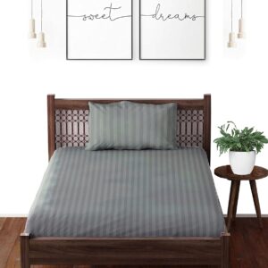 single size bedsheet silver color