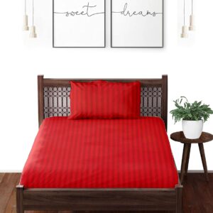 single size bedsheet red color